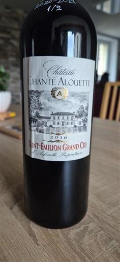Bordeaux Saint-Émilion Grand Cru Château Chante Alouette 2016