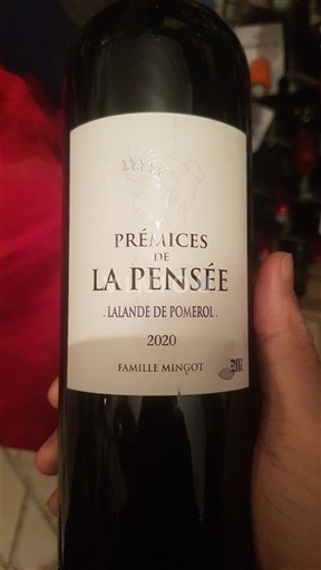 Bordeaux Lalande-de-Pomerol Famille Mingeot Prémices de la Pensée 2020