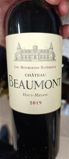 Bordeaux Haut-Médoc Cru Bourgeois Supérieur Château Beaumont 2019
