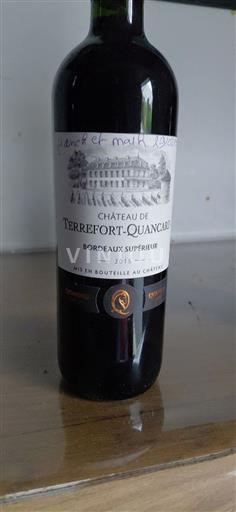 Bordeaux Bordeaux Supérieur Château Terrefort-Quancard 2015
