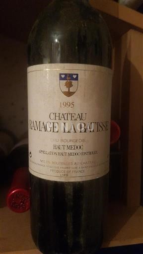 Bordeaux Haut-Médoc Cru Bourgeois Château Ramage La Batisse 1995