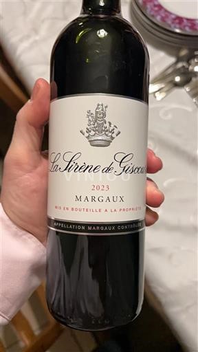 Bordeaux Margaux Château Giscours La Sirène de Giscours 2023