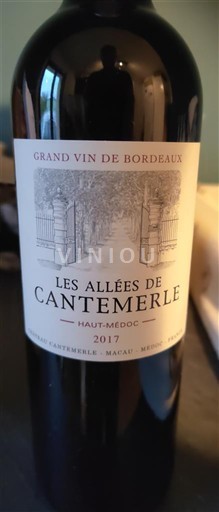 Bordeaux Haut-Médoc Cantemerle Les Allées de 2017