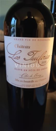 Bordeaux Côtes-de-bourg Château Les Tuileries 2020