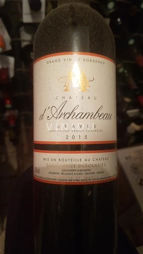 Bordeaux Graves Château Archambeau 2015