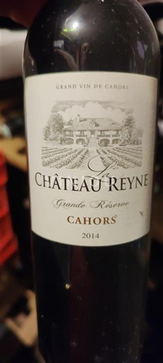 Sudoeste Cahors Château Reyne Grande Réserve 2014