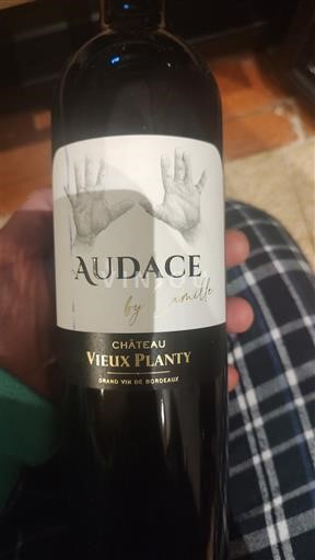 Bordeaux Château Vieux Planty Audace 2018