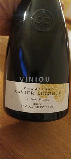 Champaña Champán Xavier Leconte Le Clos de Poiloux 2016