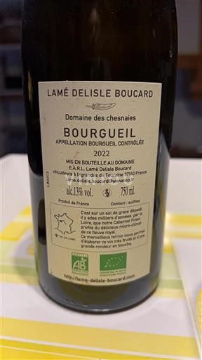 Vallée de la Loire Bourgueil Lamé Delisle Boucard Domaine des Chesnaies 2022
