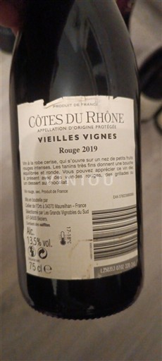 Valle del Rodano Côtes-du-Rhône Les Grands Vignobles du Sud Vieilles Vignes 2019