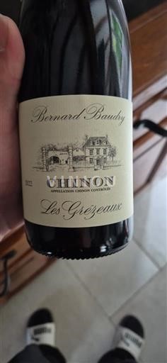 Vin Rouge sec Les Grézeaux Bernard Baudry 2022 France Vallée de la Loire Chinon AOC