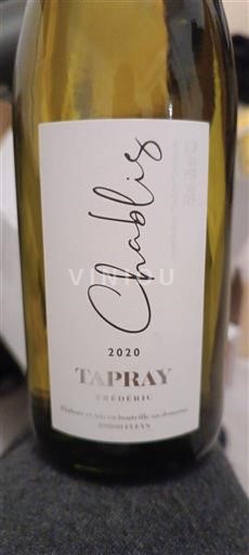 Burgundi Chablis Tapray Frédéric 2020