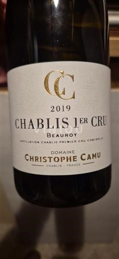 Bourgogne Chablis Premier Cru Christophe Camu Beauroy 2019