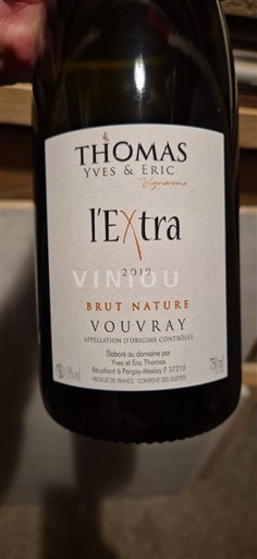 Valle della Loira Vouvray Thomas Yves & Eric L'Extra 2019