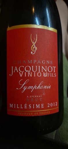 Champaña Champán Jacquinot & Fils Symphonie 2012