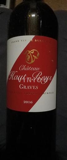 Bordeaux Graves Château Haut-Reys 2016