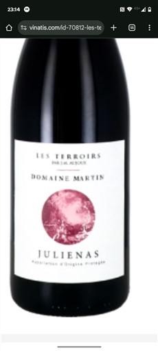 Beaujolais Juliénas Domaine Martin Les Terroirs 2023