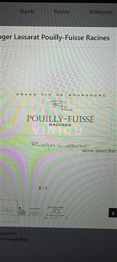 Burgundi Pouilly-fuissé Roger Lassarat Racines 2017