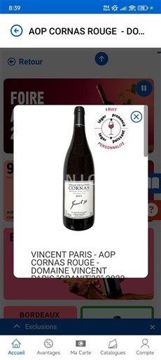 Rhône Valley Cornas Domaine Vincent Paris 2023