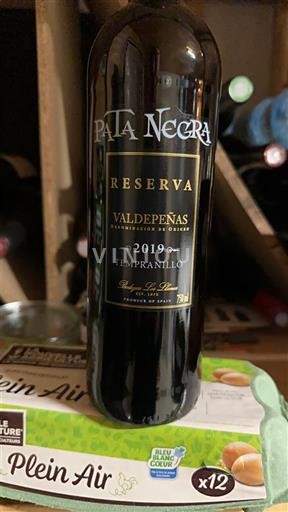 Castilla-La Mancha Valdepeñas Pata Negra Reserva 2019