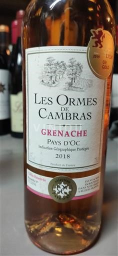 Languedoc-Roussillon Pays d'Oc Les Ormes de Cambras Grenache 2018