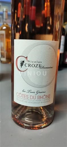 Thung lũng Rhône Côtes-du-rhône Nicolas Croze Les Trois Grains Không niên vụ