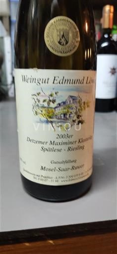 Moezel Niet gespecificeerd Weingut Edmund Löwen Detzemer Maximiner Klosterlay Spätlese Riesling 2003