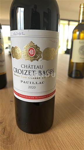 Bordeaux Pauillac Grand Cru Château Croizet-Bages 2020