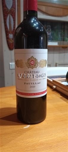 Bordeaux Pauillac Grand Cru Château Croizet-Bages 2020