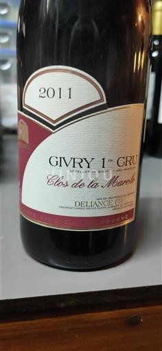 Bourgondië Givry Premier Cru Domaine Delaney Clos de la Marolle 2011