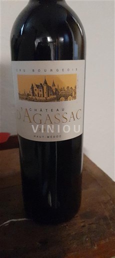 Vin Rouge sec Château Agassac 2010 France Bordeaux Haut-Médoc AOC