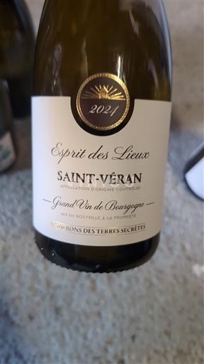 Bourgogne Saint-Véran Vignerons des Terres Secrètes Esprit des Lieux 2024