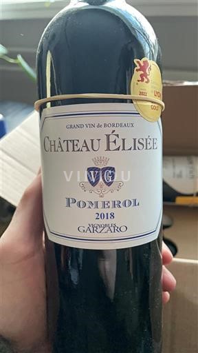 Bordéus Pomerol Château Élisée 2018