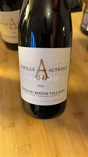 Rhônedalen Côtes-du-Rhône-Villages Famille Autrand 2022