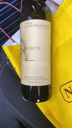 Piedmont Wines Barbera d'Asti Tenuta CarlindePaolo Ad Libitum Non-Vintage