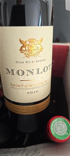 Bordeaux Saint-Émilion Monlot 2016