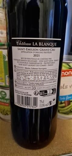 Bordeaux Saint-Émilion Grand Cru Grand Cru Château La Blanque 2021