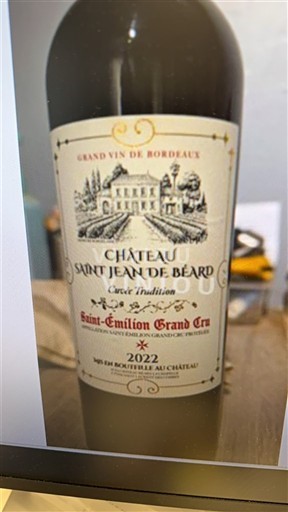 Bordeaux Saint-Émilion Grand Cru Grand Cru Château Saint Jean de Béard Tradition 2022