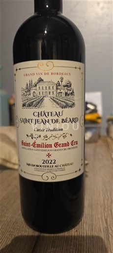 Bordeaux Saint-Émilion Grand Cru Grand Cru Château Saint Jean de Béard Tradition 2022