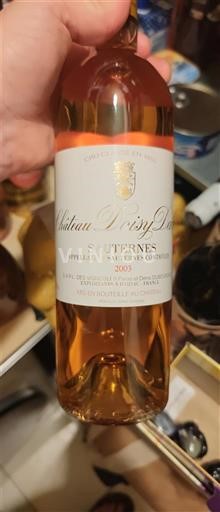 Bordeaux Sauternes Château Doisy-Daëne 2003