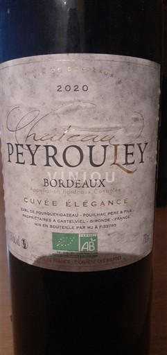 Bordeaux Château Peyrouley Élégance 2020