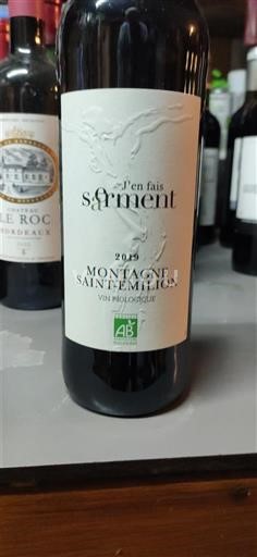 Burdeos Montagne-Saint-Émilion J'en fais Sarment 2019