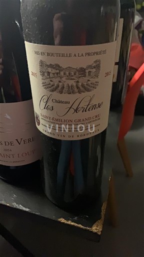 Bordeaux Saint-Émilion Grand Cru Château Clos Hortense 2015