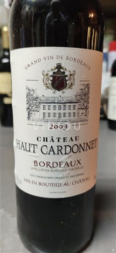Burdeos Bordeaux Château Haut Cardonnet 2009