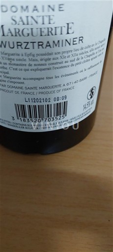 Alsace Domaine Sainte Marguerite 2020