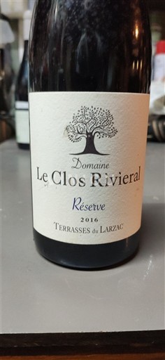 Languedoque Terrasses du Larzac Domaine Le Clos Rivieral Réserve 2016