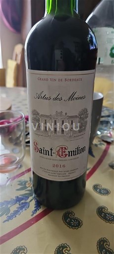 Bordeaux Saint-Émilion Artus des Moines 2016