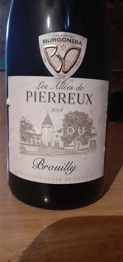 Beaujolais Brouilly Pierreux Les Allées de Pierreux 2018