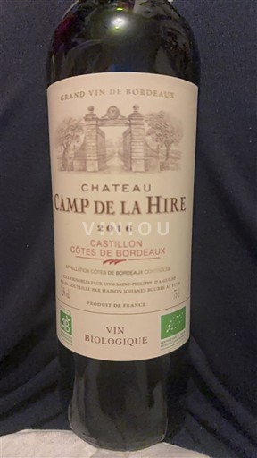 Bordeaux Castillon Côtes de Bordeaux Château Camp de la Hire 2016