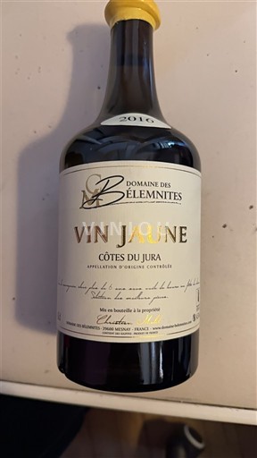 Jura Côtes-du-jura Domaine Des Bélemnites 2016